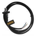 Шнур сетевой Energy Series, ПВС, 1,5 м, 2 x 1,5 мм, с неразборной вилкой, черный, Denzel 37376