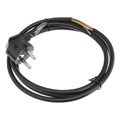 Шнур сетевой Energy Series, ПВС, 1,5 м, 3 x 1,5 мм, с неразборной вилкой, черный, Denzel 37421