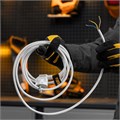 Шнур сетевой Energy Series, ПВС, 3 м, 3 x 1,5 мм, с неразборной вилкой, белый, Denzel 37434
