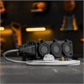 Шнур сетевой Energy Series, ПВС, 3 м, 3 x 1,5 мм, с неразборной вилкой, белый, Denzel 37434