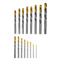 Набор сверл по металлу, 1-10 мм, Р6М5-TiN, Golden Tip, 19 шт Denzel 37656