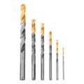 Набор сверл по металлу, 2-8мм, Р6М5К8-TiN, Golden Tip, 6 шт Denzel 37657