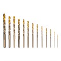 Набор сверл по металлу, 1,5-6,5мм, Р6М5К8-TiN, Golden Tip, 13 шт Denzel 37659