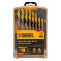 Набор сверл по металлу, 1-10 мм, Р6М5К8-TiN, Golden Tip, 19 шт Denzel 37660