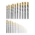 Набор сверл по металлу, 1-13 мм, Р6М5-TiN, Golden Tip, 25 шт Denzel 37661