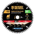 Пильный диск по дереву ф185 х 20 мм, 60 зубьев Denzel 37797