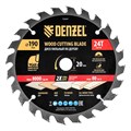 Пильный диск по дереву ф190 х 20 мм, 24 зубьев Denzel 37799