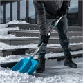Лопата для уборки снега, полипропилен, 350х405х1300мм, алюминиевый черенок, ПВХ накладка, LUXE Palisad 37932