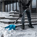 Лопата для уборки снега, полипропилен, 365х460х1500мм, алюминиевый черенок, ПВХ накладка, LUXE Palisad 37933