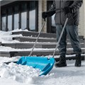 Скрепер для уборки снега, полипропилен, колеса, 750х445х1275 мм, рукоятка с ПВХ, LUXE Palisad 37938