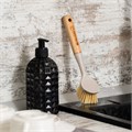 Щетка для посуды круглая d 60х230 мм, бамбуковая рукоятка, Home Palisad 38188