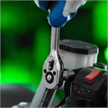 Ключ-трещотка 1/4", 45 зубьев, с быстрым сбросом, CrV, хром Сибртех 38275
