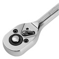 Ключ-трещотка 1/4", 45 зубьев, цельнометаллический, с быстрым сбросом, CrV, хром Сибртех 38278