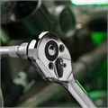 Ключ-трещотка 1/4", 45 зубьев, цельнометаллический, с быстрым сбросом, CrV, хром Сибртех 38278