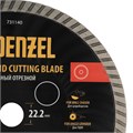 Диск алмазный отрезной DENZEL Турбо, ф230 х 22.2 мм, сухой рез, HWD92, турбированная рабочая часть, круг, 731140 38889