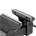 Тиски слесарные BVH-150, 150 мм, поворотные, стальная направляющая, с наковальней //Denzel 39128