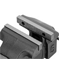 Тиски слесарные BVH-125, 125 мм, поворотные, стальная направляющая, с наковальней //Denzel 39129