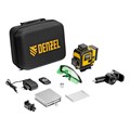 Лазерный уровень мультипризменный DLV-360-4C, 30 м, зеленый луч, Li-Ion 2,4 Aч, кейс// Denzel 39132