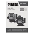 Лазерный уровень мультипризменный DLV-360-4C, 30 м, зеленый луч, Li-Ion 2,4 Aч, кейс// Denzel 39132