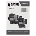 Лазерный уровень мультипризменный DLV-360-3C, 30 м, зеленый луч, Li-Ion 2,4 Aч, кейс// Denzel 39134