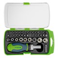 Отвертка ревер. + биты, 41 пред., PH+PZ+SL+H+T, CrV, 2к рукоятка Сибртех 39143