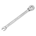 Ключ комбинированный трещоточный, 6 мм, CrV, матовый хром Denzel 39455