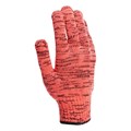 Перчатки трикотажные, акрил, усиленные, ПВХ-гель Протектор, цвет: коралл, 10 класс Сибртех 39931