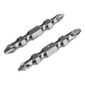 Набор бит двухстор., PH2-PH1х45мм, PZ2-PZ1х45мм, сталь S2, 2 шт. Gross 40375