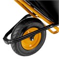 Тачка строительная, усиленная, объем 120 л, 220 кг, колесо 16х4.00-8 Denzel 40645
