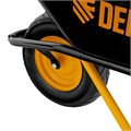 Тачка строительная, усиленная, объем 120 л, 220 кг, колесо 16х4.00-8 Denzel 40645