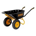 Тачка строительная, усиленная, объем 120 л, 350 кг, двухколесная, колесо 16х4.00-8 Denzel 40646