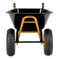 Тачка строительная, усиленная, объем 120 л, 350 кг, двухколесная, колесо 16х4.00-8 Denzel 40646