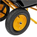Тачка строительная, усиленная, объем 120 л, 350 кг, двухколесная, колесо 16х4.00-8 Denzel 40646