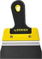STAYER PROFlat, 150 мм, алюминиевая направляющая, двухкомпонентная ручка, анодированный фасадный шпатель (10045-15) 00011861