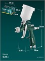 KRAFTOOL AIRKRAFT MINI, HVLP, 1 мм, пневматический краскопульт с верхним бачком (06565-1.0) 00012276