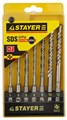 STAYER 7 шт: 5/6/8+R[-36]C:RCx110. 6/8/10/12х160 мм, набор SDS-plus буров, Professional (2930-H7) 00015089