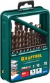 KRAFTOOL COBALT-8, 19 шт, (1-10 мм), сталь М42, HSS-Co(8%), набор сверл по металлу (29656-H19) 00017186