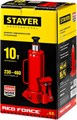 STAYER RED FORCE, 10 т, 230 - 460 мм, бутылочный гидравлический домкрат, Professional (43160-10) 00018486