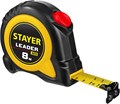 STAYER Leader, 8 м х 25 мм, рулетка с автостопом, Professional (3402-08-25) 00018774