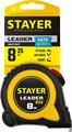 STAYER Leader, 8 м х 25 мм, рулетка с автостопом, Professional (3402-08-25) 00018774