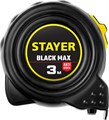 STAYER BlackMax, 3 м х 16 мм, рулетка с двумя фиксаторами, Professional (3410-03) 00018818