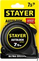 STAYER AutoLock, 7.5 м х 25 мм, рулетка с автостопом (2-34126-07-25) 00018826