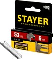 STAYER скобы тип 53 (A/10/JT21), 6 мм, калибр 23GA. 1000 шт. (3159-06) 00019591