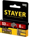 STAYER скобы тип 53 (A/10/JT21), 6 мм, калибр 23GA. 1000 шт. (3159-06) 00019591