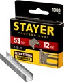 STAYER скобы тип 53 (A/10/JT21), 12 мм, калибр 23GA. 1000 шт. (3159-12) 00019595