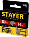 STAYER скобы тип 53 (A/10/JT21), 14 мм, калибр 23GA. 1000 шт. (3159-14) 00019597