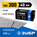 ЗУБР гвозди тип 300 (47/J/F), 40 мм, калибр 18GA. 5000 шт. Профессионал (31830-40) 00019755