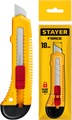 STAYER FORCE, 18 мм, нож упрочненный из АБС пластика со сдвижным фиксатором (0911) 00020148