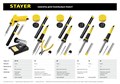 STAYER PROTerm, 60Вт, 2к рукоят, конус, подставка+припой+сменн жало+оловоотсос+сменн насадка+канифоль+кусачки, паял набор, Professional (55314-60-H8) 00020358