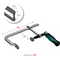 KRAFTOOL Forge FF-160/80, 80 х 160 мм, цельнокованая струбцина F (32014-080-160) 00020925